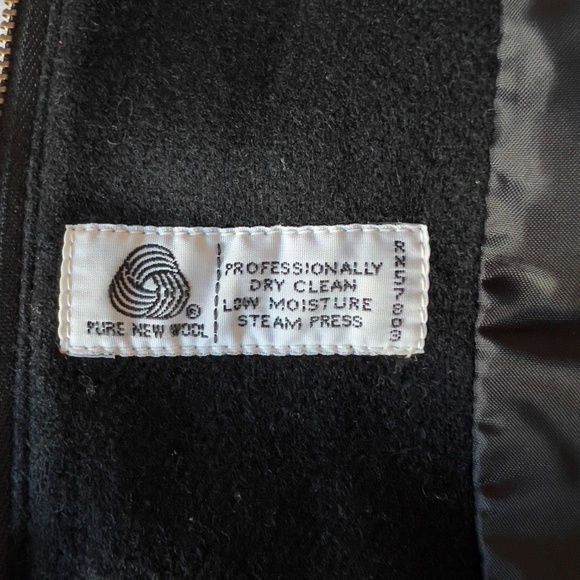 Vintage Hourglass Black Wool Blazer - 8 Petite Corpcore Capsule Old Money - Picture 5 of 9